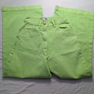Urban Outfitters Lime Green Flare Jeans